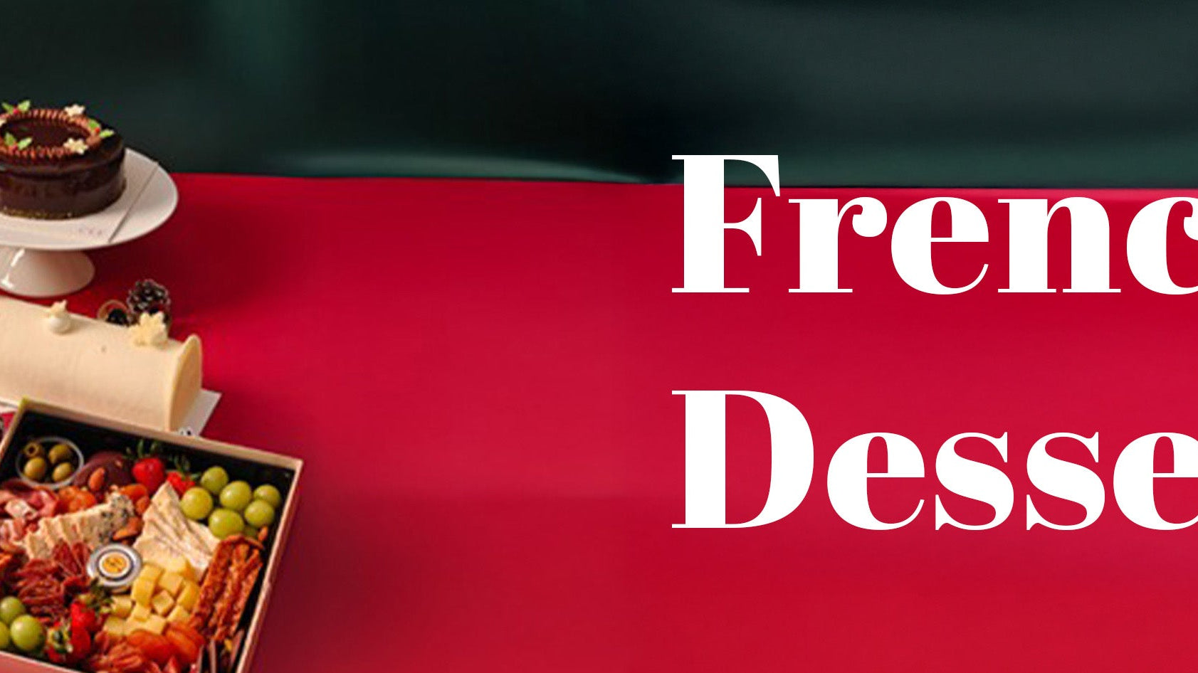 banner of french desserts