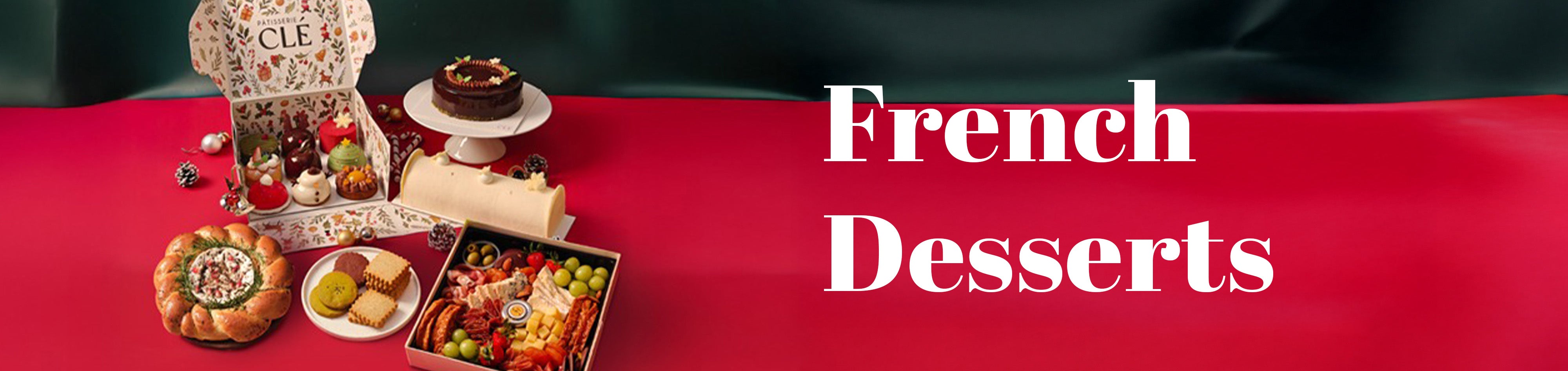 banner of french desserts