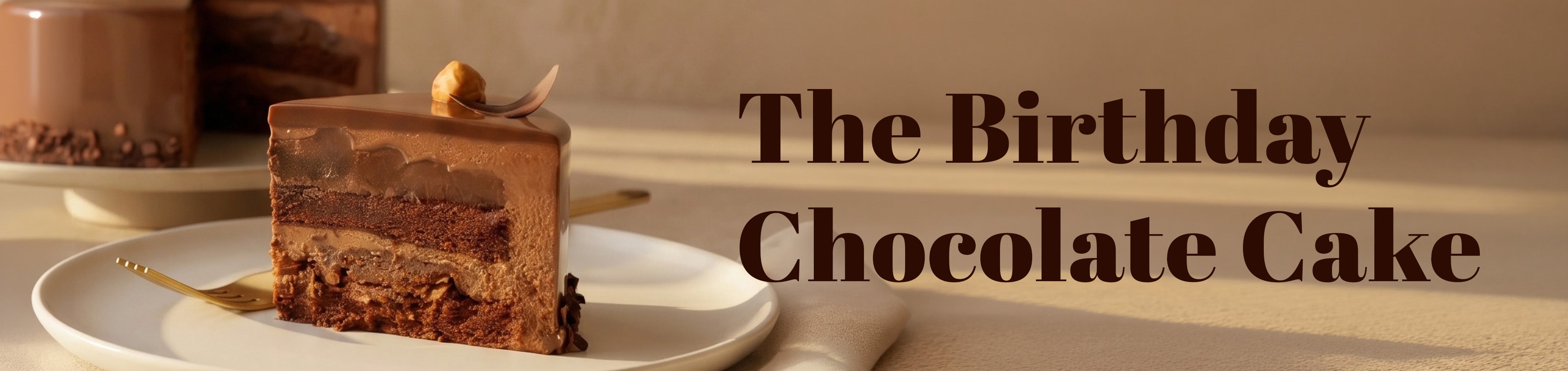 best birthday chocolate cake banner