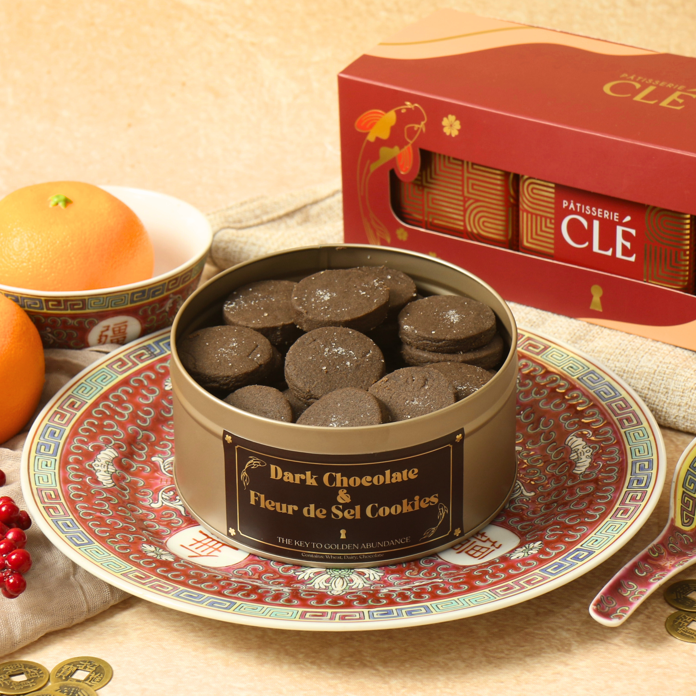 Dark Chocolate & Fleur de Sel Cookies - CNY snack